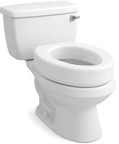 Carex Toilet Seat Riser, Elongated Raised Toilet Seat Adds 3.5 inches to Toilet Height, for Assistance Bending or Sitting, 300 Pound Weight Capacity Toilet Riser
