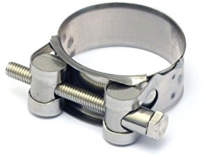 Stainless Steel Motorcycle Exhaust Banjo Clamp Heavy Duty Exhaust Clamp for Slip-On Cans & Downpipes – Corrosion Resistant (63–68mm)