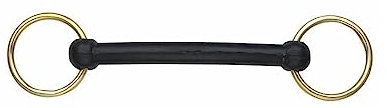 Shires Nylon Overcheck Bradoon Bit 4 inch Black Gold