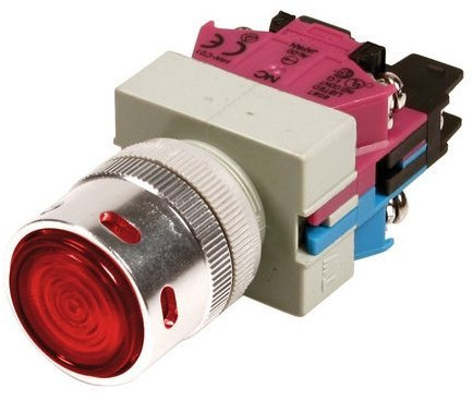 Interruttore a pulsante auto tuning luce ROSSA 12V 10A