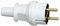 Kopp Schutzkontaktstecker mit Knickschutztülle, IP44 Schutzklasse, spritzwassergeschützt, 250V (16A), PVC, bruchfest, arktis-weiß, 173002007