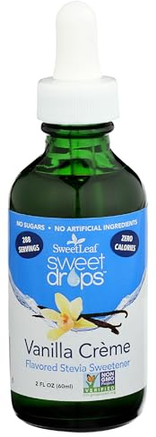 Stevia Clear Liquid Vanilla Creme 2 Ounces | Sweet Drops, Organic Stevia Leaf Extract, Zero Calorie, No Erythritol, Sugar Substitute, With Dropper