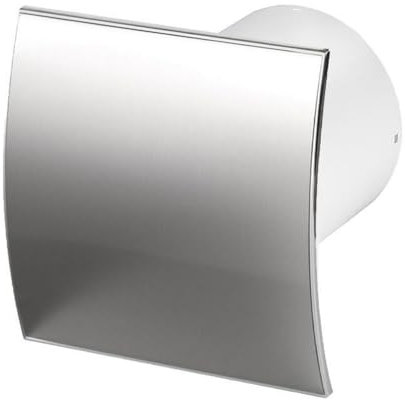 Awenta ventilatore Bagno aspirante, di diametro 100 mm, cuscinetti a sfere, silenzioso EscudoLine sistema standard Acciaio Inox