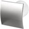 Bathroom extractor fan, diameter 100 mm, ball bearing, Silent Standard Escudo–Line System+ Ø 100 Stainless steel