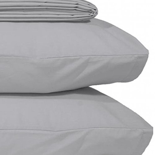 The Bettersleep Company Shaped Caravan Duvet Cover and Pillowcase Set Luxury 200tc Percale Cotton Blend (Silver Grey, Island Duvet Cover Set)