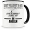 Samunshi® Ich denke an Angeln Tasse Kaffeetasse Teetasse Kaffeepott Kaffeebecher Becher H:95mm/D:82mm schwarz