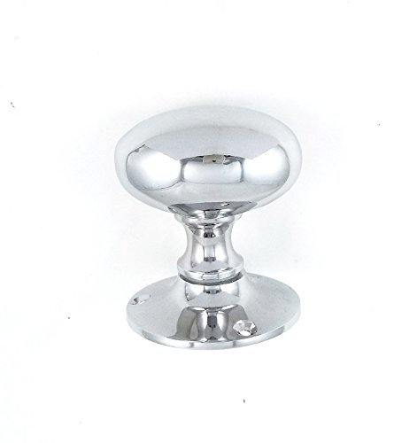 EUROART Oval Mortice Door Knob R58mm D60x38mm P70mm (Pairs) in Polished Chrome