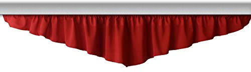 Querbehang Hetty rot unifarben | Deko-Behang aus hochwertigem Webstoff mit Reihband | gepflegt-rustikaler Landhaus-Stil für Küche, Esszimmer, Gästewohnung, Kaminzimmer H x B 40 x 200 cm
