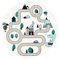 DOTBUY Krabbeldecke für Baby, Krabbeldecke Kinder Kuschelige Cartoon Spielmatte Runde Teppich Baumwolle Crawl für Gym Kinderzimmer Aktivität Dekoration (90cm,Autobahn)