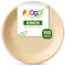 FOOGO Green 100pcs Disposable Palm Leaf Plates, 8(20cm) Medium Round, Eco Friendly Biodegradable Compostable Like Wooden, Bamboo, Paper Plates for Hot Food, Picnic Wedding Parties