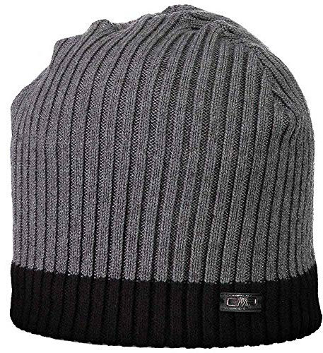 CMP Herren Berretto Knitted Bicolor Beanie-Mütze, Fumo Mel, Unisex