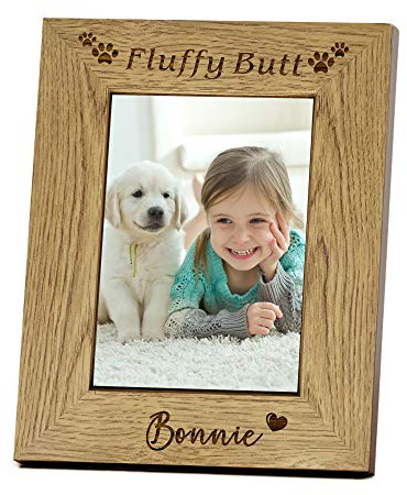 Personalised Photo Frame Engraved 7X5 Wooden Picture Frame Gift for Pets Dog Cat Paw Memory Wipe Pet Memorial Picture Frame Condolence for Animal Lovers Pet Loss Print Keepsake (Paw print)