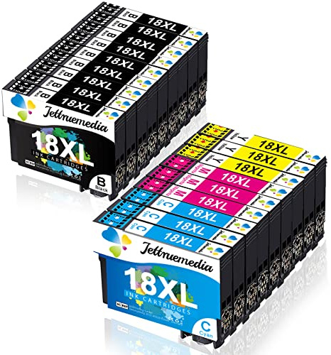 18XL Druckerpatronen Kompatibel für Epson Expression Home XP-322 XP-305 | 18 XL Patronen für XP-225 XP-412 XP-215 XP-205 XP-422 XP-315 XP-325 XP-415, 9 Schwarz 3 Cyan 3 Magenta 3 Gelb, 18er-Pack