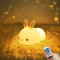 YOTOZU Jolie Veilleuse En Forme De Lapin Rechargeable Par Usb Avec Capteur Tactile Et Télécommande 4 Modes 16 Couleurs Pour Filles, Enfants, Tout-petits, Bébés Et Enfants Cadeau De Noël(Télécommande)