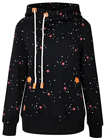 Cassiecy Damen Kapuzenpullover Winter Langarm Hoodie Pullover Baumwoll Zipped Sweatshirt Winterjacke Mantel Outwear(XXL,Z_Schwarz