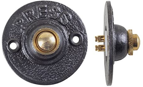 ACL Doorbell Push Button – Hardware – Electric Bell - Antique Style – Two Wired – Easy Installation (Round 60 mm)