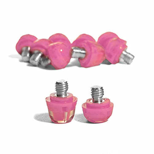 STUDIAMONDS Gummistollen für Fußballschuhe - 14 Fußballstollen Standardgewinde-TPU Studs (Fluoreszierendes Rosa)
