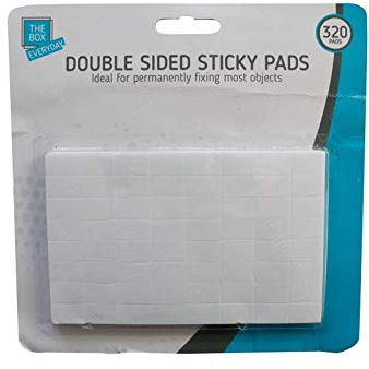 White Double Sided Foam Sticky Pads, 320 Pack - Strong & Permanent Adhesive, Ideal for Home, School & Office Use