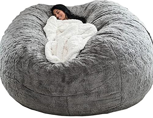 Multifunktionaler Sitzsack-Stuhl Sitzsackbezug,Große Erwachsene Kinder Wohnzimmermöbel,Weicher und Bequemer Sitzsackbezug,Kann Sich Entspannen und Schlafen Leicht zu Reinigen (kein Füllung) (5FT)