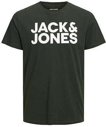 Jack & Jones Herren Jjecorp Logo Tee O-Neck Noos T-Shirt, Mountain View/Fit:Slim/Large Print, XXL EU