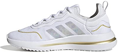 adidas Femme Fukasa Run Baskets, FTWR White FTWR White Matte Gold, 38 EU
