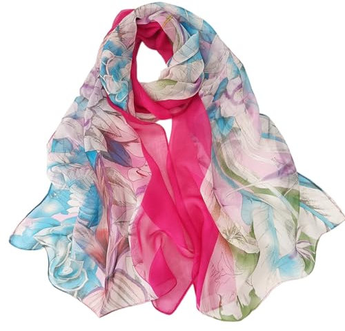 FAIRYGATE Scarves Damen Schal Chiffon Schal Seidentücher Colours Damen Festlich Stola Elegant Chiffonschal für Hochzeits Kopftuch für Abendkleid Multifunktionstuch 64018