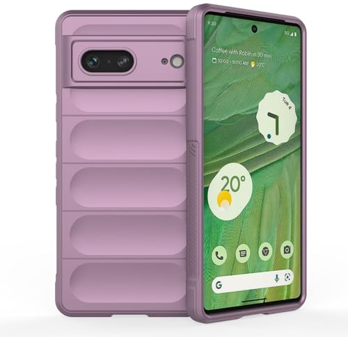 Handyhülle kompatibel mit Google Pixel 7 | TPU Silikon Bumper Case | Outdoor Schutzhülle mit Stoßschutz | Lila