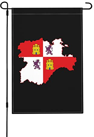 Mapa De La Bandera De Castilla Y León Banderines Pancarta Resistente Al Viento Bandera De Jardín Impresión Banderin Para Hogar Exterior Barras,70X102Cm