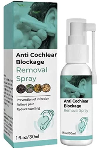GFOUK Anti-Cochlea-Blockade-Entfernungsspray, 30ml Anti-Cochlea-Blockade-Entfernungsspray, Ohrenschmalz-Entfernungsspray, Piercing-Nachbehandlungsspray (1pcs)