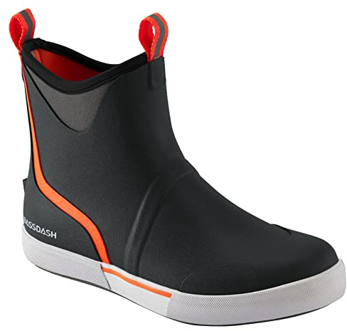 BASSDASH Wasserdichte Regenstiefel für Herren, 15,2 cm, mit atmungsaktivem Futter, rutschfest, Neopren, Gummi, für Angeln, Bootfahren