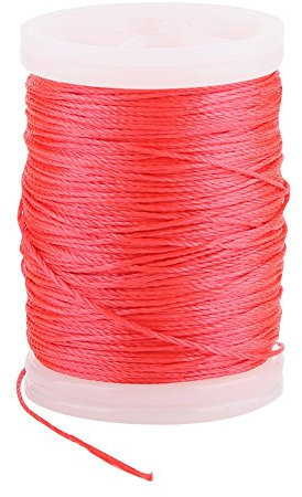 KIMISS Cuerda de Arco Bcy Hilo de Servicio 400D Fibra de Nailon 120M Hilo de Nailon Duradero Hilo de Servicio para Suministros de Tiro con Arco de Cuerda (Blanco y Negro) (Rojo)