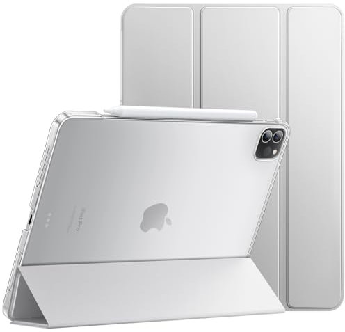 JETech Hülle für iPad Pro 11 Zoll, Modell 2022/2021/2020/2018, Unterstützung Pencil Aufladung, Intelligent Abdeckung Schlafen/Wachen (Silber)