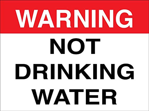 Warnung: Kein Trinkwasser Warnschild Metall Wanddekoration Blechschild Deko Blechschild Für Innen Draußen 20X30cm
