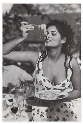 MEZUMI Star Sophia Loren 4 Leinwand-Poster, Wandkunst, Dekordruck, Bild, Gemälde für Wohnzimmer, Schlafzimmer, Dekoration, ungerahmt, 50 x 75 cm