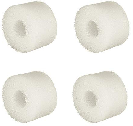 Schwamm-Pool-Schaum, geeignet für 4 Schaumstoff-Filterkartuschen, wiederverwendbar, waschbar, Reinigungsmittel B Ware Werkzeug Neu (White, One Size)