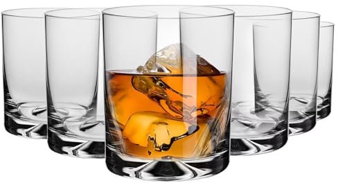 Krosno - Whiskygläser 6er Set, 350 ml, Mixology Kollektion - Rum Whiskey Gläser Rumgläserser - Tumbler Cocktail Glas - Spülmaschinenfest