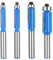 4 Piezas Juego de Brocas de Fresadora, Fresa de Corte Madera 8mm, Fresas Rectas para Madera, Fresa de Madera Copiadora, Fresa Ranuradora Madera de Carburo, para Madera, Accesorios para Fresadora- Azul