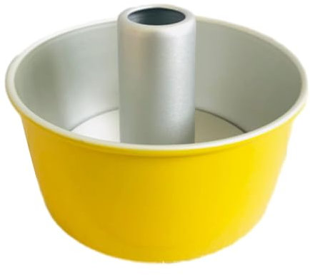 Nchdewui Chiffon Cake Backform, Kuchenform Mit Rohr für Kuchen Aus Chiffon Muffinblech Runder Kuchen Frankfurter Kranzform Kuchen (yellow)