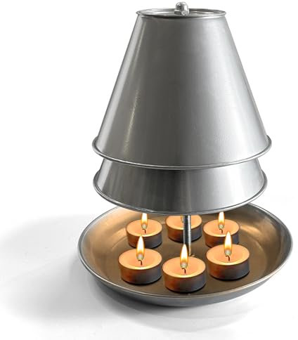 Tea Light Candle Heater For Indoor, Metal Tea Light Oven, Double-layered Tea Light Candle Heater, Tea Light Oven Candle Holder For Home Bedroom Garden Patio Decor