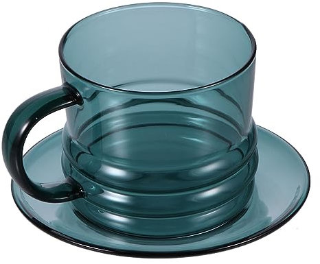 Cabilock Juego De Tazas De Café De Vidrio De Borosilicato Grueso Con Platillo Tazas Reutilizables Para Té Agua Y Té Perfumado