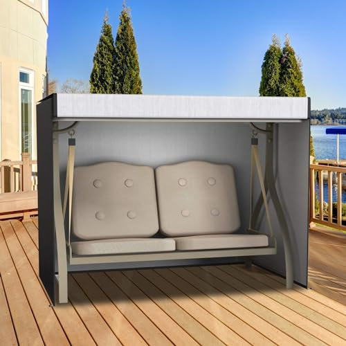 Abdeckung für Außenschaukel Abdeckhauben für Terrassenschaukeln schutzhülle hollywoodschaukel abdeckung hollywoodschaukel winterfest für 2-3 Sitzer wasserdicht-160*120*170cm