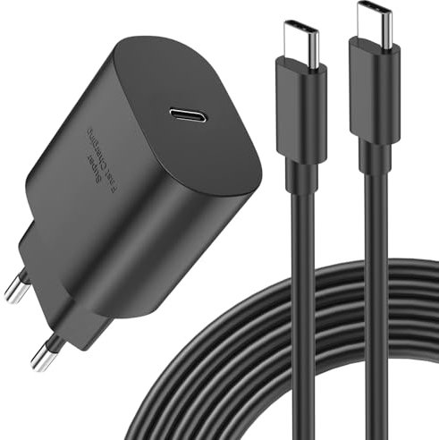 25W Schnellladegerät USB C für Samsung Netzteil USB C Ladegerät für Samsung Galaxy S25 Ultra/S24+/S23 Ultra/S22/S21/A13/A33/A53 5G,Ladestecker USB Fast Charger Adapter mit Kabel 2M (XZ-AD2501C)