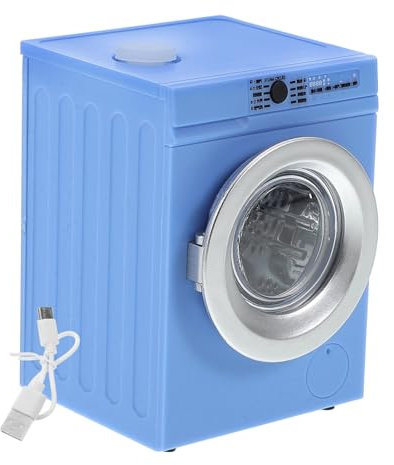 ibasenice 1:12 Mini Washing Machine for Boys and Girls Interactive Miniature Toy Portable and Rechargeable for Dollhouse Layout