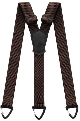 Kohentact Hosenträger für Herren Extra Stark 3,8 cm Breite, Unter der Kleidung Tragbar, 3 Druckknopf-Schlaufen, Ideal für Arbeitshose, Skihose, Latzhose