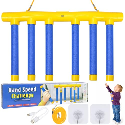 Catching Sticks Games 3 Dropping Speeds Hand Speed Challenge Toy | Kids Drop Pick up Sticks Game, Reaction Training Stick Sensory Toys, Drop Stick Challenge Family Game Adult Gift
