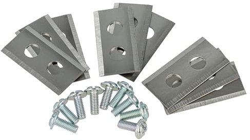 vhbw 9x Lama di ricambio compatibile con Parkside PMRDA 20, PMRA 20 tagliaerba - argento, in acciaio