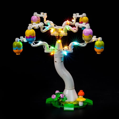 LocoLee Licht Set Kompatibel mit Lego 40808 Osterhase und Ostereiersuche, Nur Lichter Set, Licht Beleuchtung Set Compatible with Lego Easter Bunny and Chick Egg Hunt 40808(Nicht enthalten Modellset)