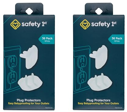 Safety 1st Electrical Outlet Baby Proof Covers, Secure Outlet Plugs, Baby Proofing, 72 Pack