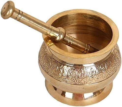 ZJFHEYUO Pilon et mortier, broyeur à épices en cuivre Pur, avec Base antidérapante et poignée Confortable, Bol à Herbes