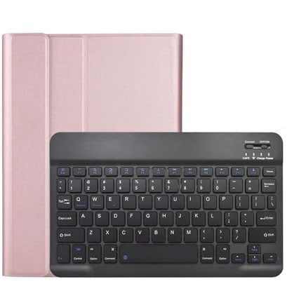 kuaijiexiaopu Custodia con tastiera retroilluminata staccabile in similpelle con supporto for PC compatibile con Samsung Galaxy Tab S7 11 pollici SM-T870 SM-T875(Rose gold+white keyboard)